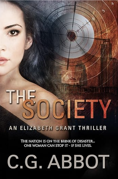 book cover. Dark-haired woman next to a radar screen superimposed over a cityscape.