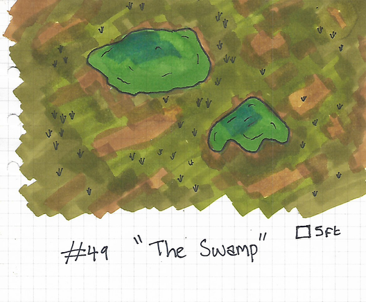 Hand-drawn TTRPG dungeon map.