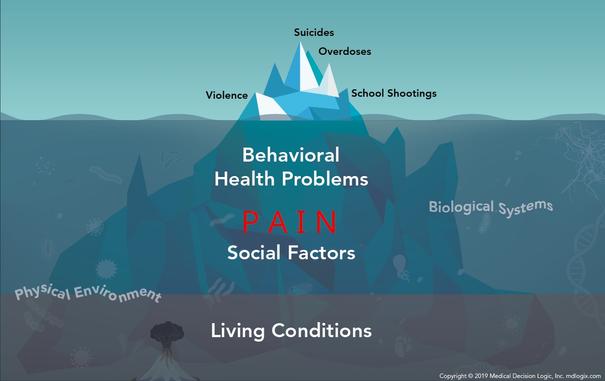Behavioral Health risk factor iceberg.