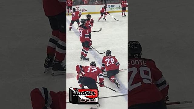 New Jersey Devils Warmups CLOSEUP #njdevils #shorts #shortsvideo #short #shortvideo