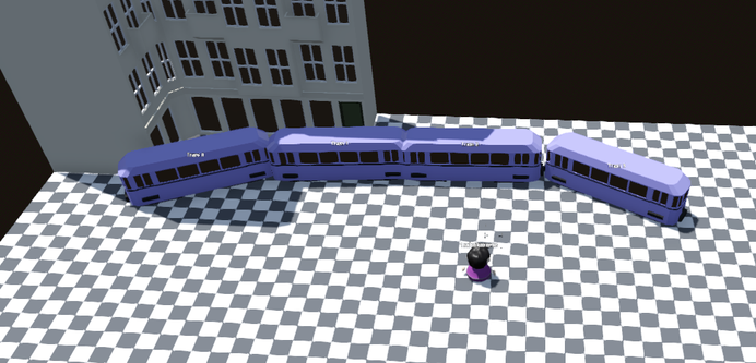 a tram in the hurrycurry debug map