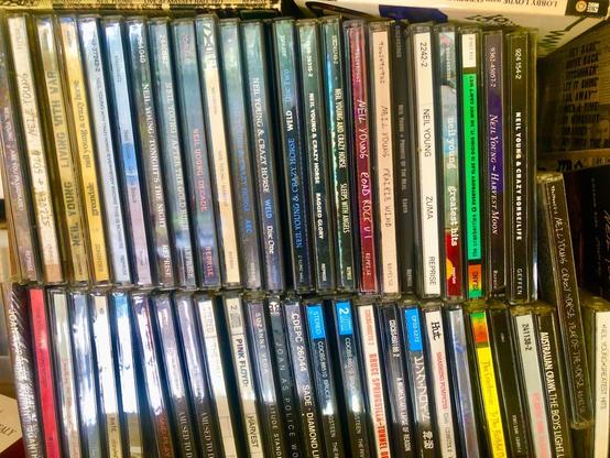 A sample of CDs to listen to.