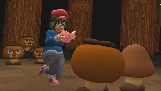 Chrissie is confused by "Goombas with weird hair."