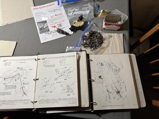 1964 Corvair assembly manuals and small parts