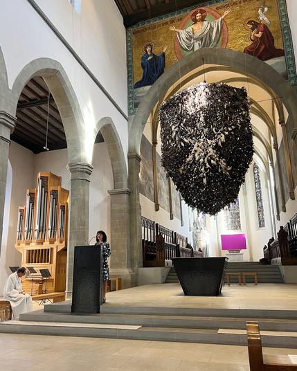Landtagspräsidentin Muhterem Aras hält eine Fastenpredigt in der Liebfrauenkirche in Ravensburg.