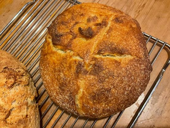 buttrack bread resembling the face of certain prez