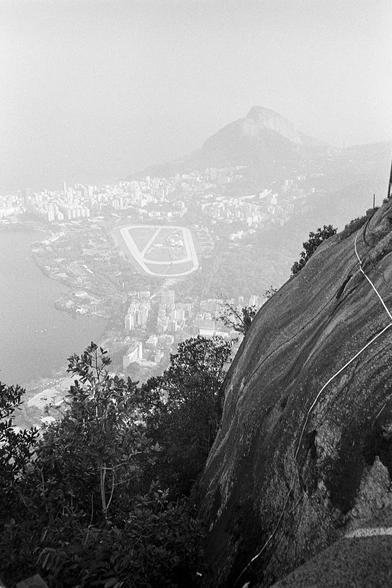 view from sugarloaf, hills around rio de janiero