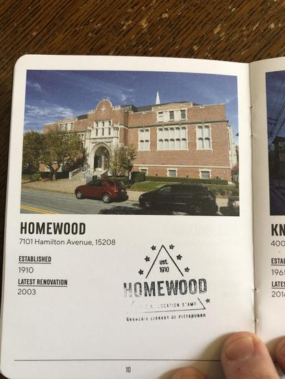 Homewood library passport stamp