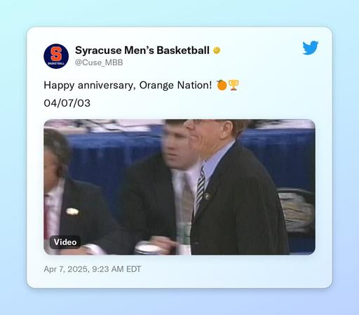 Happy anniversary, Orange Nation! 🍊🏆 

04/07/03 https://t.co/2VdVFOEZja