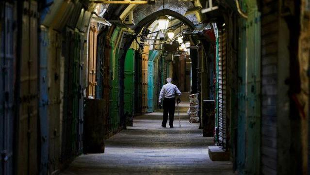 Molts carrers de Jerusalem Est han quedat buits aquest dilluns per la vaga general (ReutersAmmar Awad)