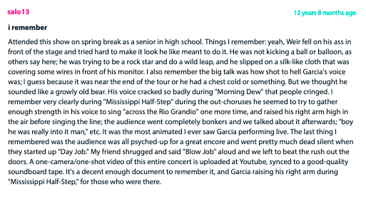 screenshots of memories from Internet Archive & elsewhere