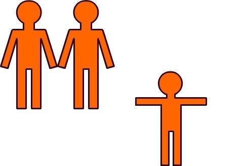 three stick figures