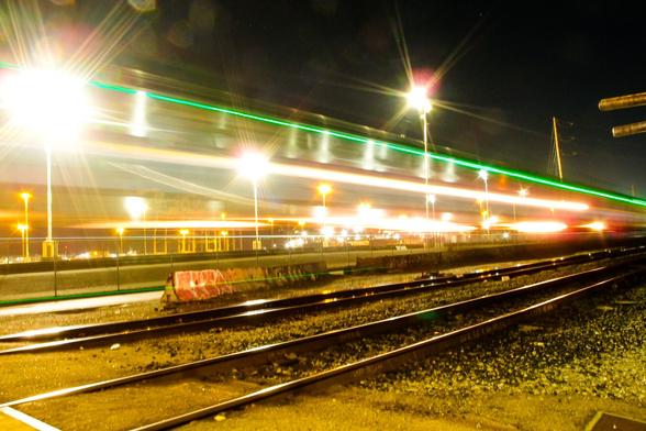 Trains and lights, port of oakland