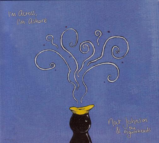 The cover art is a drawing of a pie bird, black with its yellow beak pointing up and letting out steam (from an unseen pie), stylized as curly white lines that take up most of the cover, against a blue background. The album name looks like it's handwritten in white in the top left corner, and the band name is similarly written in the bottom right corner.