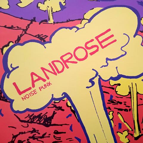 Détail de l'affiche sur le nuage précisant " Landrose noise punk"