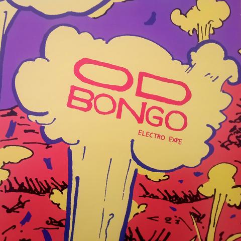 Détail de l'affiche sur le nuage précisant "OD Bongo electro expe"