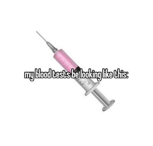 my blood tests be looking like this: