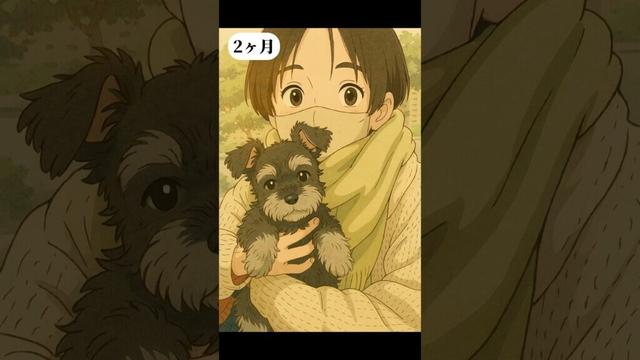 🐶子犬時の思い出写真【ミニチュアシュナウザー】チャットGPTでジブリ風📷 #シュナウザー #schnauzer #子犬 #チャットgpt