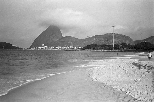 Flamengo Beach, Rio de Janiero, mountain in background