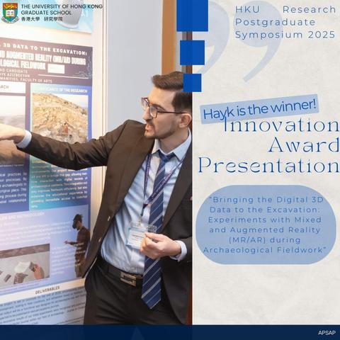 Photo of Mr. Hayk Azizbekyan and his winning poster
