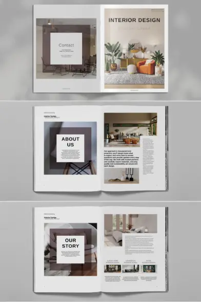 Interior Design Brochure and Magazine Layout by Refresh for Adobe InDesign