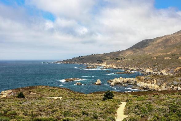 Scenic view of California's rugged coast from Garrapata State Park, showcasing natural beauty and dramatic ocean landscapes.