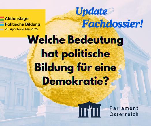 Das Fachdossier "Welche Bedeutung hat politische Bildung für eine Demokratie?" wurde am 19.04.2023 erstveröffentlicht und am 05.03.2025 aus Anlass der Aktionstage Politische Bildung 2025 aktualisiert.