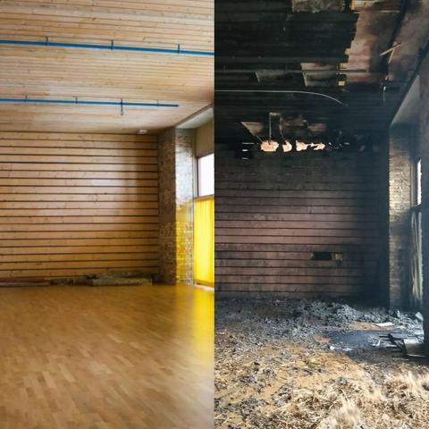 Sale Sole prima e dopo l'incendio