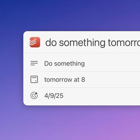 Cropped screenshot showing the task title, the date in natural language, and the deadline date.