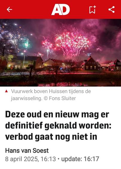 Screenshot van AD kop met verkeerde titel dus