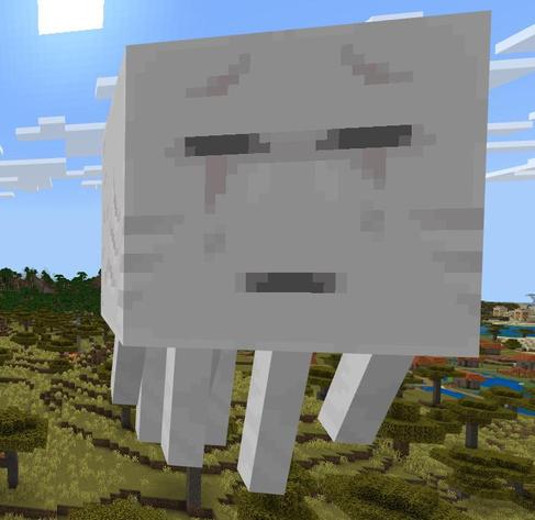 A happy ghast up close