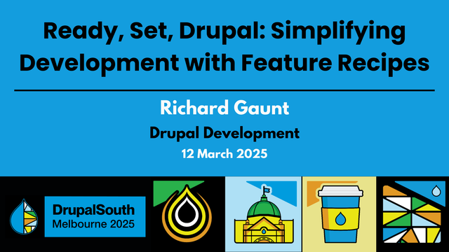 🎥 Video published
Ready, Set, Drupal: Simplifying Development with Feature Recipes / Drupal Development / Richard Gaunt
https://youtu.be/-h2Clcicb5U

DrupalSouth Melbourne 2025 conference 
12 March 2025