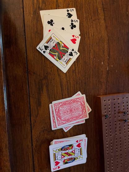 Cribbage hand of 55A5K with a K starter