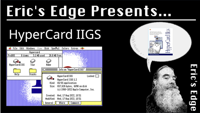 Eric's Edge is admiring the beautiful colors available in HyperCard for the IIGS.