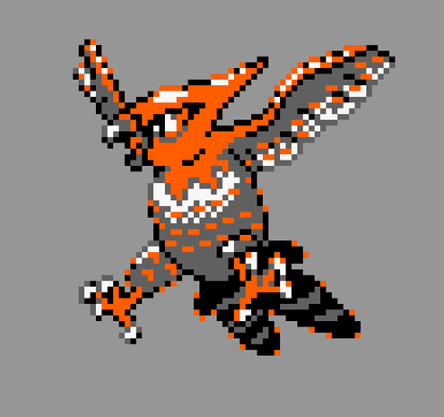 talonflame in the pokemon gold/silver style