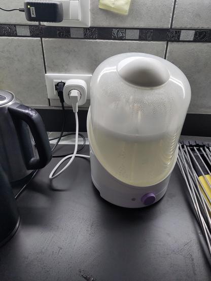 A sterilizer plugged to a smart outlet