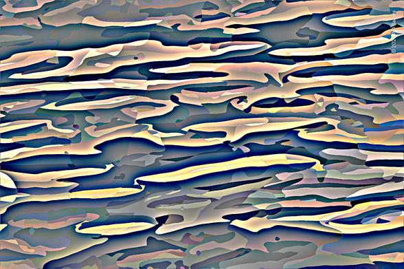 Sky and clouds reflected in billabong water, version 4