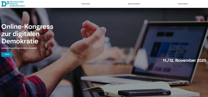 Ausschnitt der Startseite (Header) der oben verlinkten Kongressseite