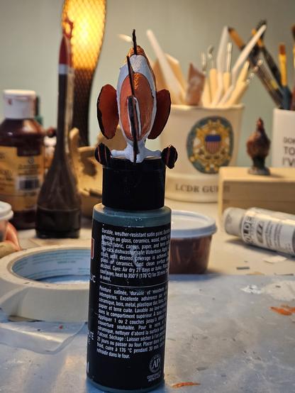 Rear view of clownfish derigible