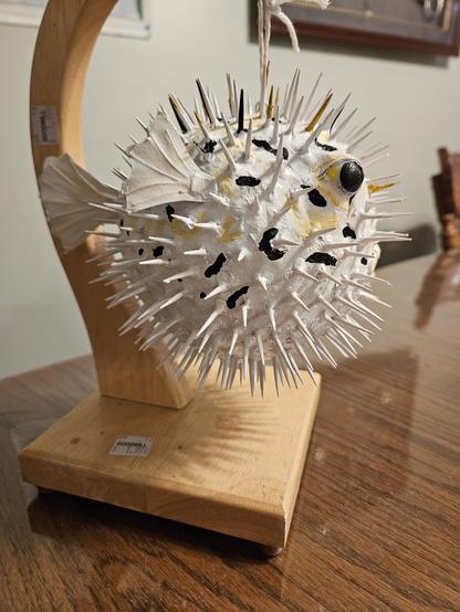 Side view of pufferfish hot air balloon