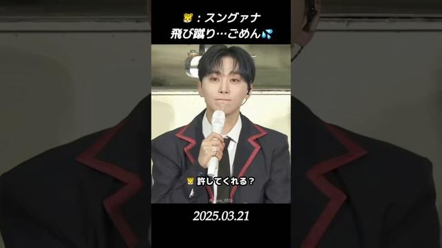 【セブチ/ホシ/スングァン】　🐯 : スングァナ飛び蹴り…ごめん💦 #seventeen  #ホシ #호시 #スングァン #승관