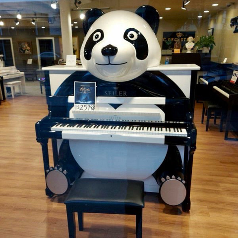 A panda themed piano.
