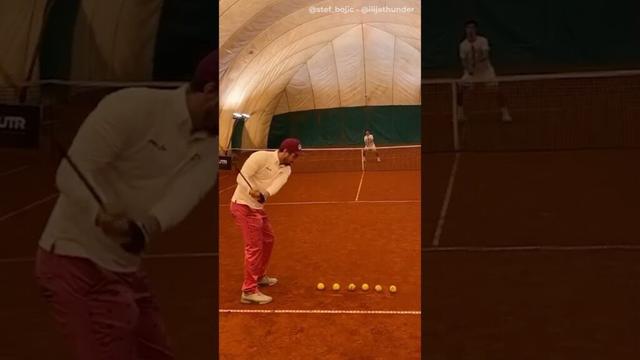 He said tennis... showed up like Tiger Woods ⛳🎾