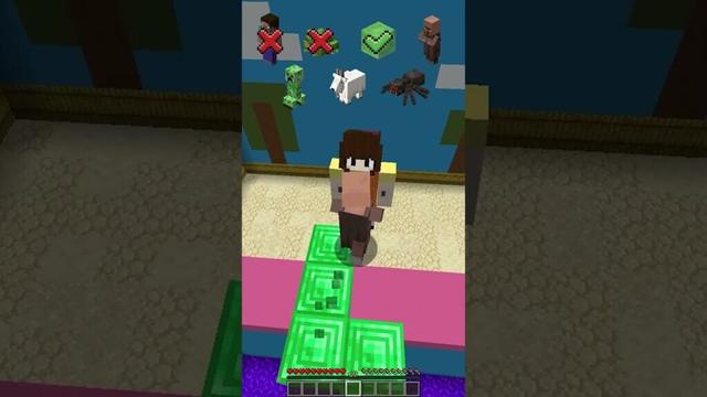 Rotating Floor Squid Game vs Different Mobs #shorts #minecraft