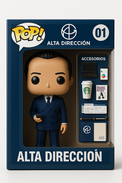 A Funko Pop image, AI Generated, about Alta Direccion Consulting