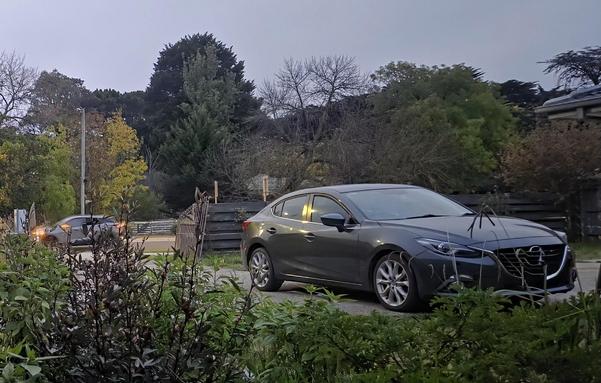 We got home last night after a rare dining out a couple of towns away.

It was dark when we got home. I thought I’d try out the night mode feature on my new phone.

The pic looks like it was taken late afternoon or early evening. Very impressed.

A car driving by & our neighbour’s visitor’s car parked in our driveway.