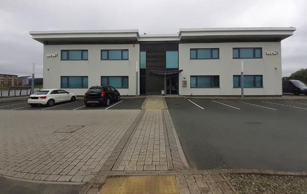 Former WRW construction offices in North Dock, Llanelli