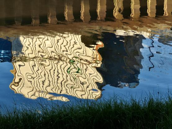 Reflexions in the water. Dockyard.