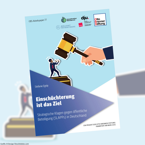 OBS-Arbeitspapier 77. Ein Projekt der Otto Brenner Stiftung, Frankfurt a.M. 2025. Mit dem Umweltinstitut München e.V., Dju in ver.di und der Gesellschaft für Freiheitsrechte. Stefanie Egidy "Einschüchterung ist das Ziel - Strategische Klagen gegen öffentliche Beteiligung (SLAPPs) in 🇩🇪".