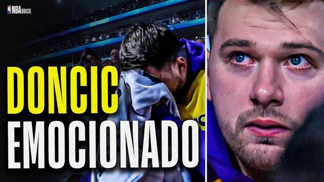 DONCIC fica MUITO EMOCIONADO com homenagem dos MAVS no retorno a Dallas com os LAKERS
